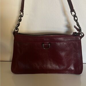 Elegant Burgundy Leather Shoulder Bag